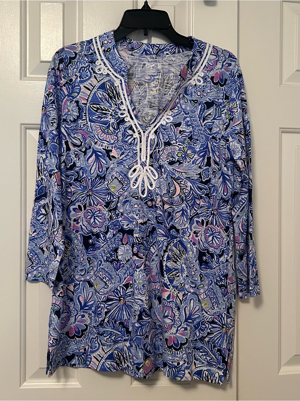 Lilly Pulitzer Kaia Knit Tunic Top Shirt Namaste in the Jungle Size Medium